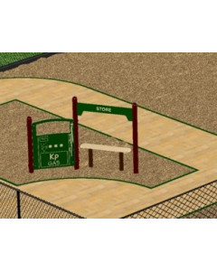 KidStuff Activity Wall - Convenience Store 5" OD Steel Posts [20002-162]