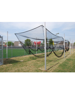 Gared Performance Sports  3-1/2” O.D. Aluminum Batting/Multi-Sport Cage Structure, 12’ W x 10’ H x 70’ L, 10 Posts [4085-70]  