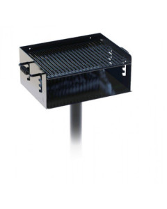 Ultrasite ROTATING PEDESTAL GRILL W/ 3 1/2'' O.D. POST (432 SQ. INCH) - INGROUND