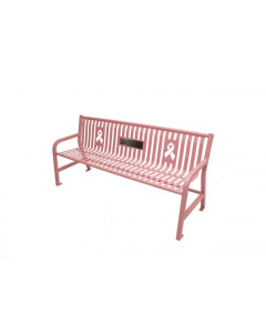 Ultrasite Jackson Memorial Bench, 6' (i.e. Cancer: Pink/Breast, Purple / Pancreatic, Orange/Leukemia) [96CA]