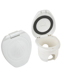 SCANDVIK REPLACMENT CUP/CAP  FOR RECCESED SHOWER - WHITE  [12104P]