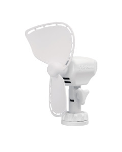 CAFRAMO ULTIMATE 12V 2-SPEED 7" FAN WHITE W/ LIGHTER PLUG [747DCWCS]