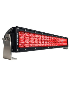 BLACK OAK 20" CURVED PREDATOR RED LED DOUBLE ROW LIGHT BAR [20CR-D3OS]