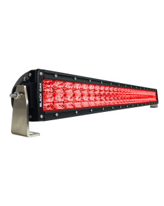 BLACK OAK 30" CURVED PREDATOR RED LED DOUBLE ROW LIGHT BAR [30CR-D3OS]