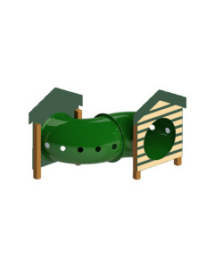 BarkPark Recycled Curved Tunnel W/Dog House, Surface Mount [BARK-428SM]
