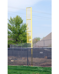 Gared Performance Sports  5-9/16” O.D. Inground 30’ Yellow Foul Pole, 18’ L x 18” W Wing Panel [BSPOLE-30P]  