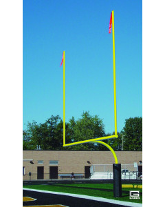 Gared Performance Sports  5 9/16” OD post, 6' offset, 20' uprights, plate mount, yellow, 18'6" crossbar [FGP602PY]  