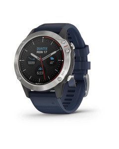 Garmin Quatix 6x Solar Reman Marine GPS Smartwatch Titanium with Blue Band