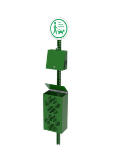 BARK PARK WASTE STATION W/ HAND SANITIZER