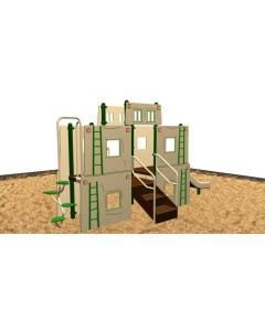 Kidstuff KidsVision Pueblo Home Playsystem, Ages 2-5, Plastic Deck [1010]